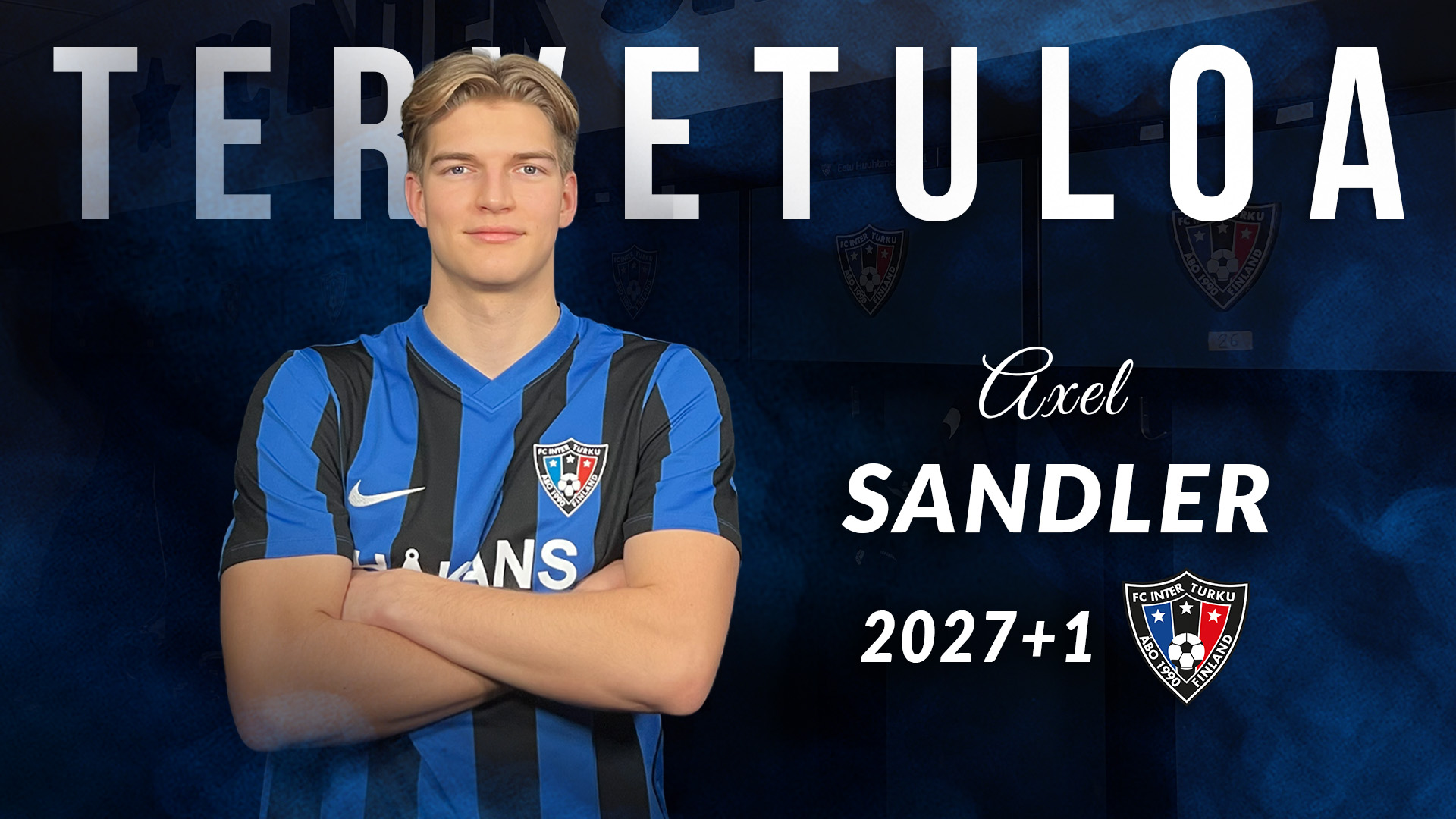 Topparilupaus Axel Sandler sinimustiin väreihin