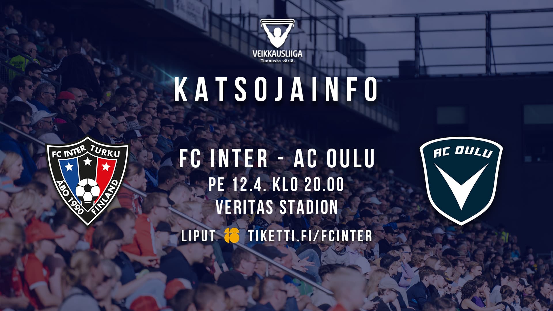 Kotikausi alkaa – tervetuloa Veritas Stadionille 12.4.