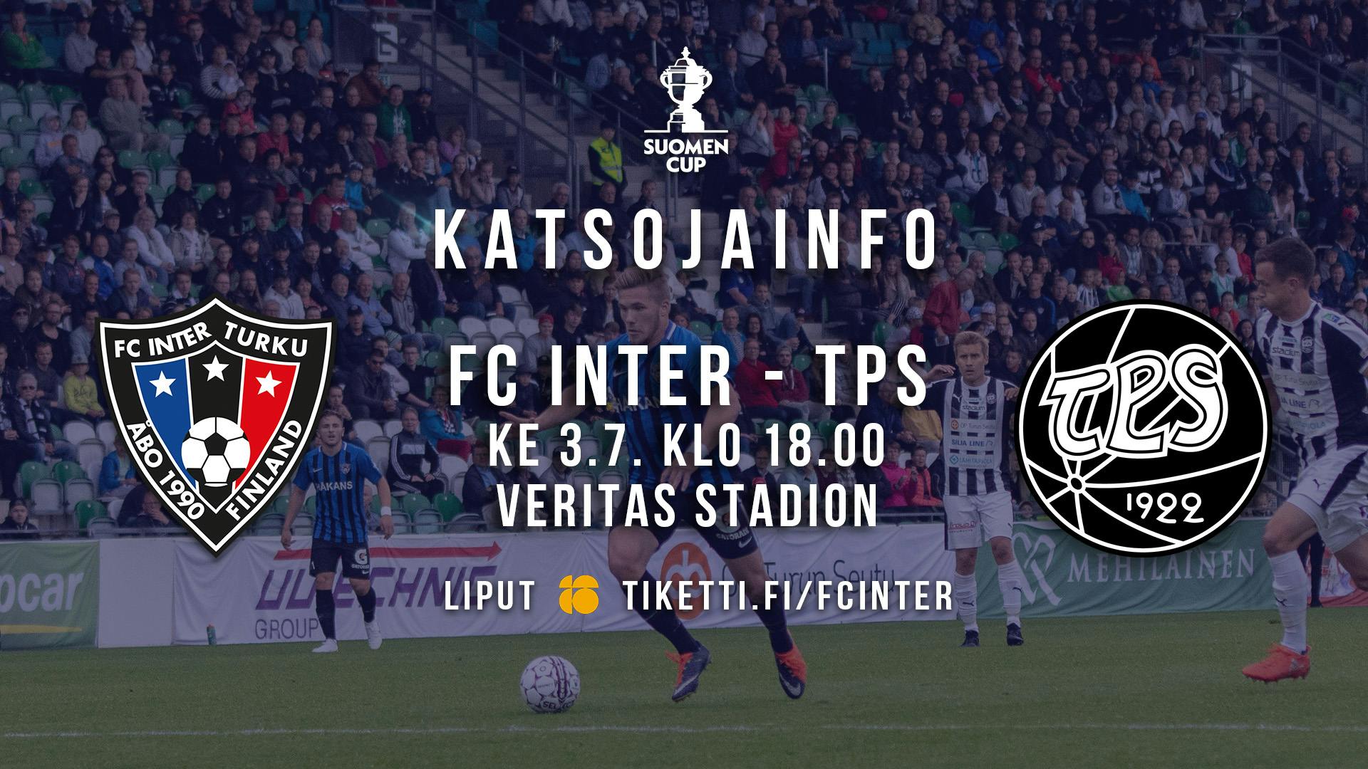 Katsojainfo: Inter – TPS ke 3.7. klo 18.00