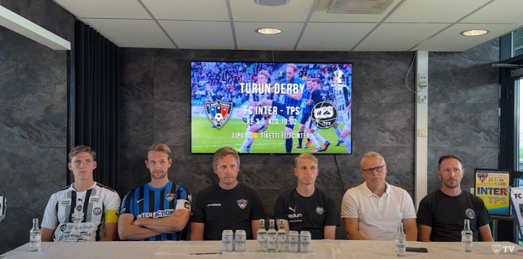 Turun derbyn ennakkolehdistötilaisuus 1.7.2024 Suomen Cup: FC Inter – TPS