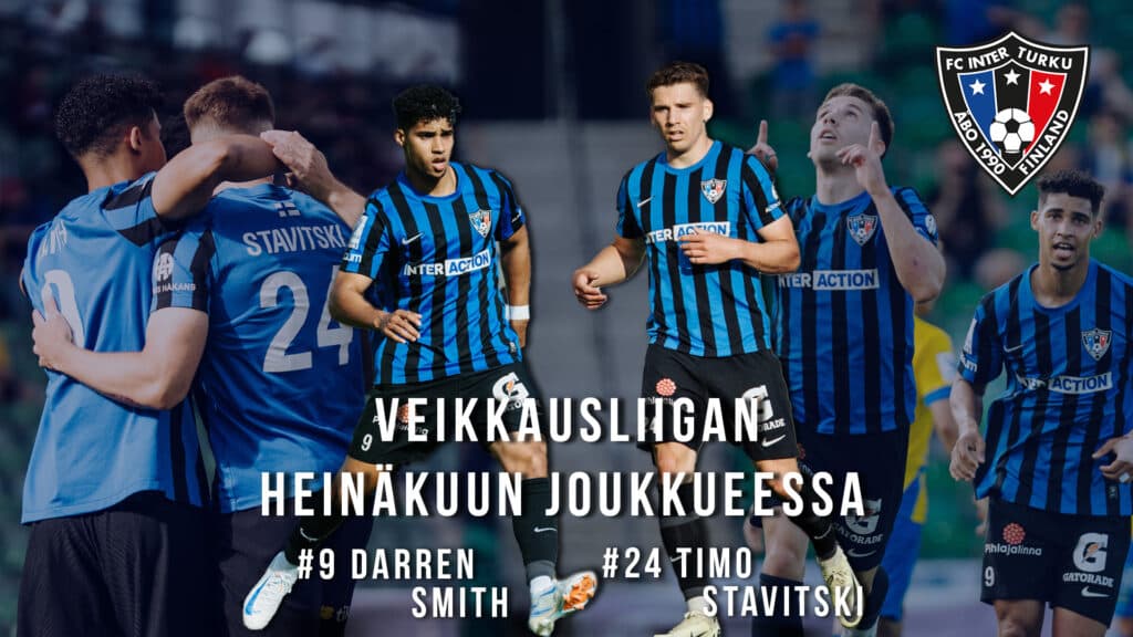 Darren Smith ja Timo Stavitski Veikkausliigan heinäkuun joukkueessa