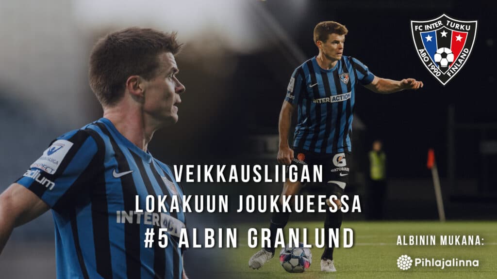 Albin Granlund Veikkausliigan lokakuun joukkueessa