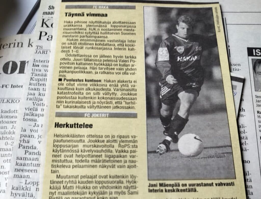 Kun HJK tuli ensimmäisen kerran kylään – Jani Mäenpää muistelee Interin liigahistorian alkua