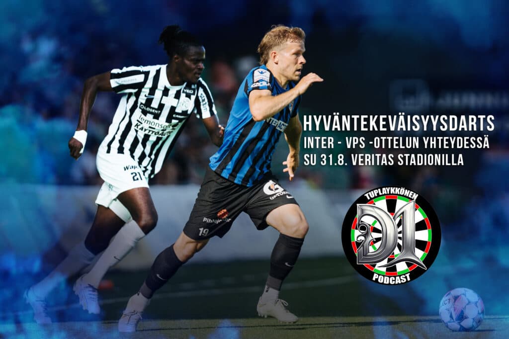 Hyväntekeväisyysdarts Inter – VPS -ottelun yhteydessä su 31.8. – Lähde rentoon kisaan tärkeän asian puolesta!
