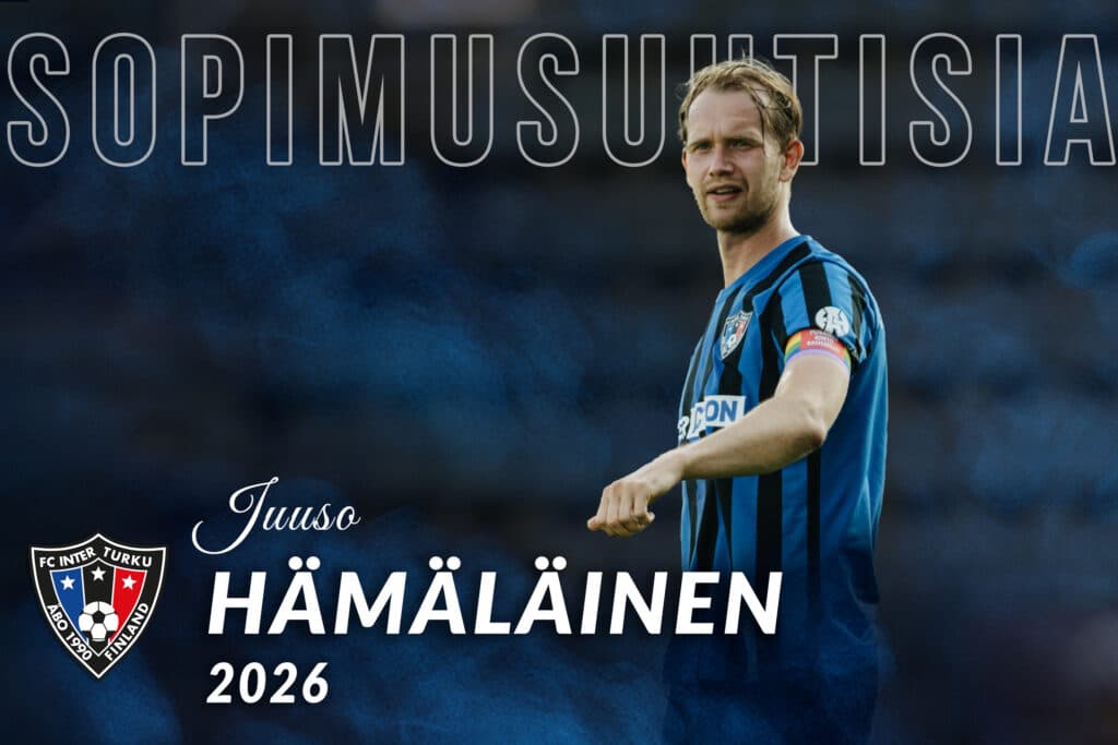 Kapteeni Juuso Hämäläinen jatkaa sinimustissa tulevalla kaudella