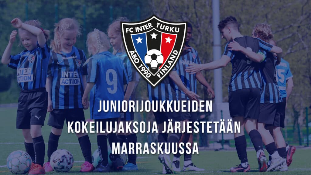 Juniorijoukkueiden kokeilujaksoja järjestetään marraskuussa