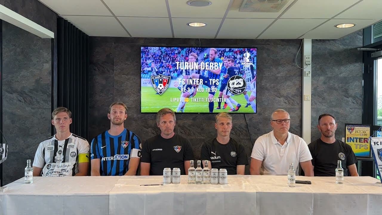 Turun derbyn ennakkolehdistötilaisuus 1.7.2024 Suomen Cup: FC Inter – TPS